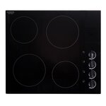 OCEANIC OCEATV4ZMA2 Table vitrocéramique-4 zones-6000W-L59xP52cm-Revetement verre-Noir