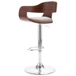vidaXL Tabouret de bar Contreplaqué et tissu taupe