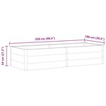 vidaXL Lit surélevé de jardin 250x100x54 cm WPC Gris