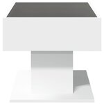 vidaXL Table basse avec LED blanc 70x50x45 cm bois d'ingénierie