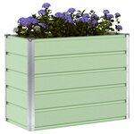 vidaXL Jardinière Vert pastel 480 x 50 x 45 cm Acier galvanisé