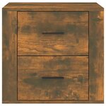 vidaXL Table de chevet Chêne fumé 50x39x47 cm