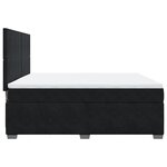 vidaXL Sommier à lattes de lit avec matelas Noir 180x200 cm Velours