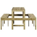 vidaXL Table de pique-nique 160x134x75 cm bois de pin imprégné