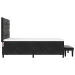 vidaXL Lit à ressorts avec matelas Noir 140 x 200 cm Velours