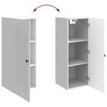 vidaXL Armoire Murale Blanc brillant 33 x 34 5 x 90 cm