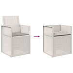 vidaXL Chaises de jardin salle à manger 2 Pièces Blanc et gris clair PP