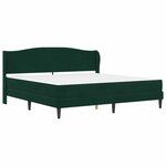 vidaXL Cadre de lit avec tête de lit Vert foncé 180 x 200 cm Velours