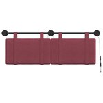 vidaXL Tête de lit suspendue Avec lumière LED Bordeaux Tissu