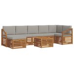 vidaXL Ensemble de canapés d'extérieur 8 pc Gris Naturel et Clair