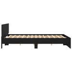vidaXL Cadre de lit avec tête de lit et LED noir 180x200 cm