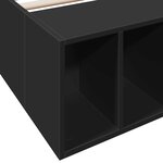 vidaXL Cadre de lit noir 90x190 cm bois d'ingénierie