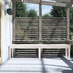 vidaXL Banc de jardin à 2 places blanc 203 5x44x45 cm bois massif pin