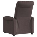 vidaXL Fauteuil inclinable électrique Marron foncé Tissu