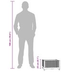 vidaXL Lit surélevé 40x40x23 cm Polypropylène