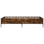 vidaXL Cadre de lit Chêne Fumé 80 x 200 cm Bois d'ingénierie