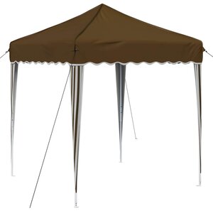 vidaXL Tente de fête pop-up 195 x 195 x 245 cm Taupe Tissu Oxford