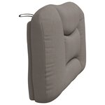 vidaXL Coussin de tête de lit taupe 100 cm tissu