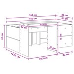 vidaXL Lit haut pour enfants avec bureau Blanc Bois d'ingénierie