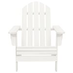vidaXL Chaise de jardin Adirondack avec pouf et table Sapin Blanc