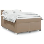 vidaXL Sommier à lattes de lit avec matelas Cappuccino 160x200 cm