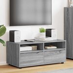 vidaXL Meuble TV Gris Sonoma 100 x 48 x 43 cm Bois d'ingénierie