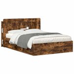 vidaXL Cabinet de Tête de Lit Chêne fumé Bois d’ingénierie