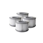 Lot de 4 filtres pour spa gonflable mspa blanc polypropylène