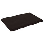 vidaXL Dessus de table bois massif traité bordure assortie