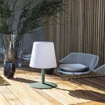 Lampe de table sans fil Standy mini Olive 25 cm pied vert olive - LED blanc chaud et blanc