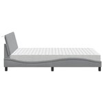 vidaXL Lit avec matelas Hanko gris clair 140x200 cm tissu