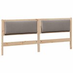vidaXL Tête de lit Autre Marron 200 cm Bois massif en pin