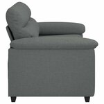 vidaXL Canapé à 2 places gris foncé 120 cm tissu