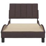 vidaXL Cadre de lit sans matelas marron foncé 90x190 cm tissu