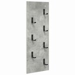 vidaXL Porte-manteau mural Montage mural Gris béton 30 x 1 5 x 80 cm