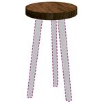 vidaXL Plateau de table Marron foncé Ø 30 x 4 cm Bois de chêne massif