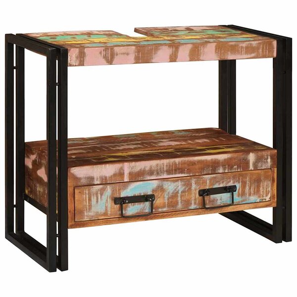 vidaXL Armoire de coiffeuse Multicolore Bois Recyclé Solide