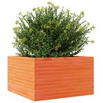 vidaXL Jardinière cire marron 80x80x45 5 cm bois de pin massif