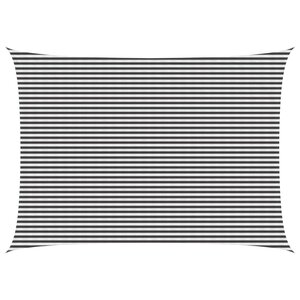 vidaXL Voile d'ombre 5 x 6 m HDPE Rectangulaire Anthracite et blanc