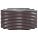 vidaXL Lit surélevé de jardin Acier enduit de poudre marron