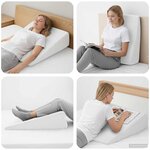 vidaXL Coussin en coin Uni Blanc 69 x 64 x 19 cm