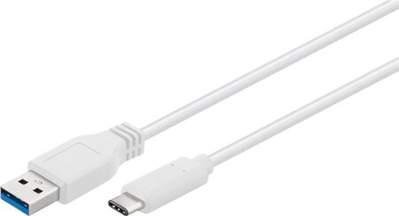 Cable Goobay USB 3.0 Type C - A 1m MM (Blanc)