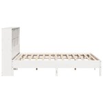 vidaXL Lit bibliothèque sans matelas blanc 200x200 cm bois pin massif