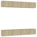 vidaXL Meubles TV 4 Pièces Chêne sonoma 100x30x30 cm Bois d'ingénierie