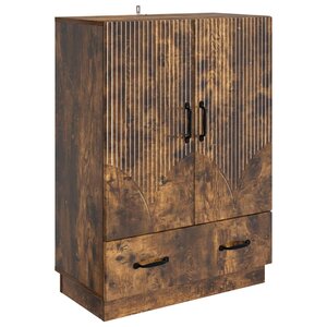 vidaXL Buffet Chêne fumé 66 x 34 5 x 92 cm Bois d'ingénierie