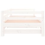vidaXL Lit coulissant Blanc 2x(90x190) cm Bois de pin massif