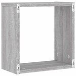 vidaXL Étagères cube murales 6 Pièces sonoma gris 30x15x30 cm