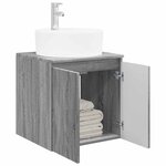 vidaXL Vanité de lavabo mural Sonoma gris 49 5 x 44 5 x 65 cm