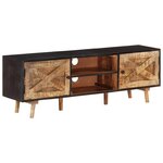 vidaXL Meuble TV 140x30x46 cm Bois de manguier brut et d'acacia massif