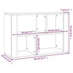 vidaXL Buffet Blanc 80x30x54 cm Bois d'ingénierie